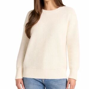 Matty M Cream Crew Neck Sweater